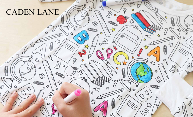 Caden Lane Color Adventure | Doodle Sleepwear Collection | Let Kids' Little Hands Create Unique Childhood Memories