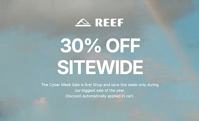 REEF’s Cyber Week Sale Is Here – 30% Off Sitewide for Your Coziest Season Yet​​-img